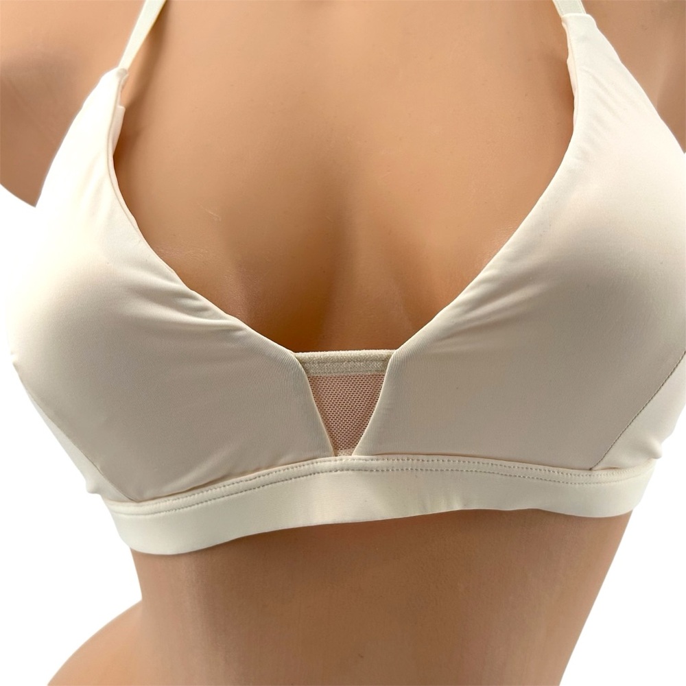NWT PEPPER Limitless Wirefree Bra in White Smoke Size Large NEW - Picture 3 of 11